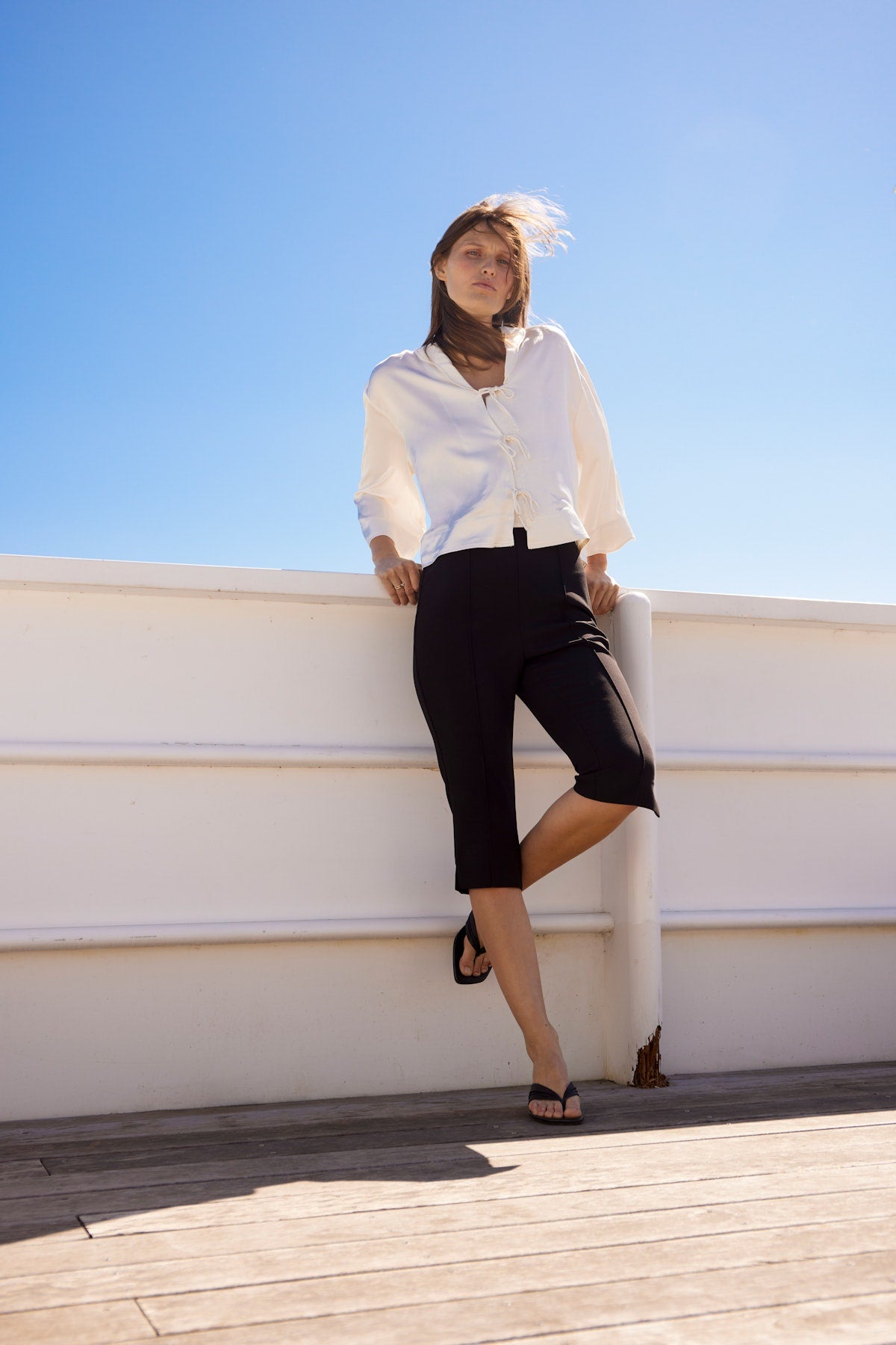 Soaked in Luxury Leena Elia SS Shirt in Whisper White