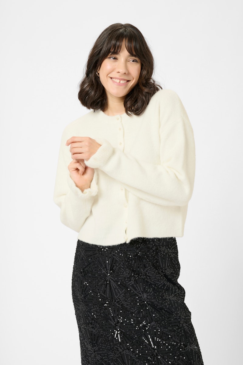 Kaffe Courson Cardigan in Chalk