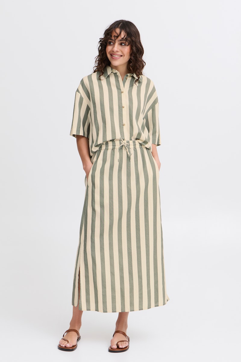 Fransa Maddie Shirt in Agave Green