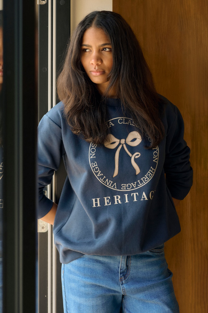 Fransa Ellen Sweatshirt in Midnight Marine
