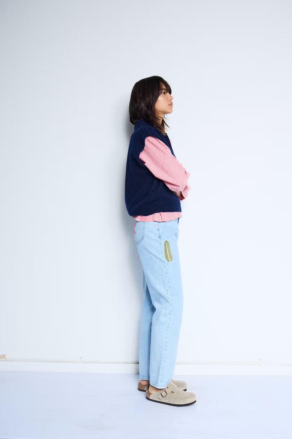 ICHI Povoke Tank Top in Blueprint