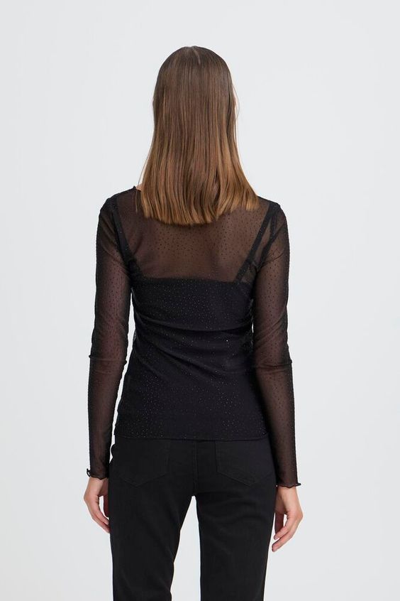 ICHI Noviola LS Top in Black