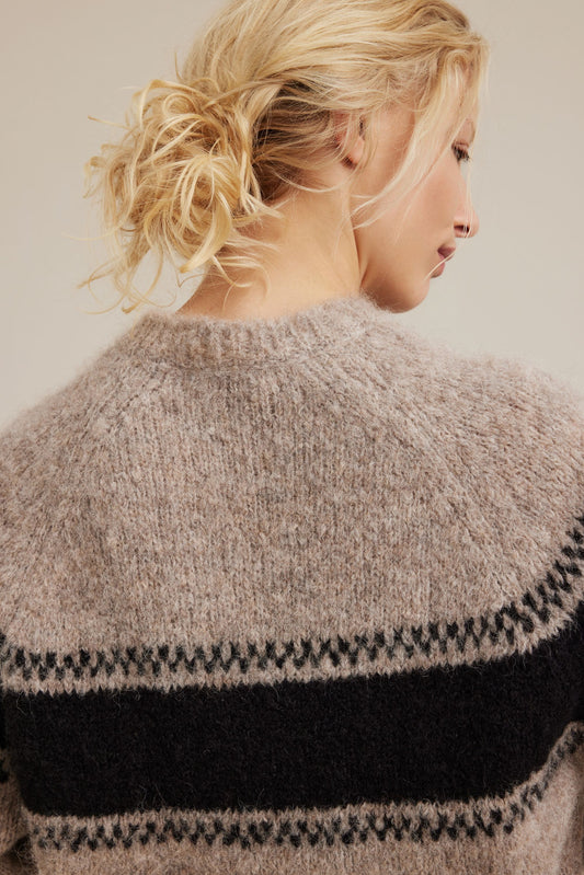 Sibin Linnebjerg Collette Jumper in Light Sand & Black