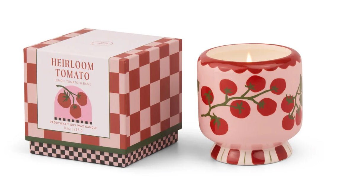 A Dopo Tomato Vine Ceramic Candle - Heirloom Candle 8oz/226g