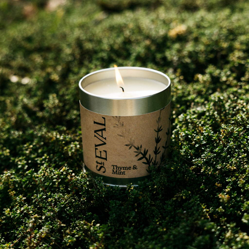 St Eval Thyme & Mint, Scented Tin Candle