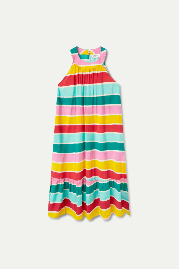 Compania Fantastica Colour Wave Striped Long Dress