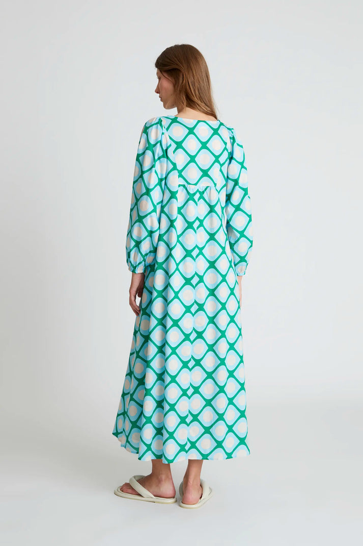 Compania Fantastica Long Dress in a Geometric Print