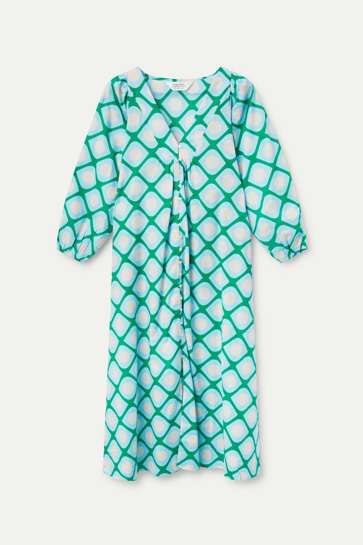 Compania Fantastica Long Dress in a Geometric Print
