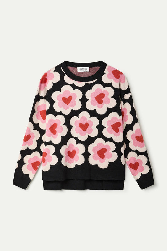 Compania Fantastica Jaquard Fabric Jumper in Sweet Heart