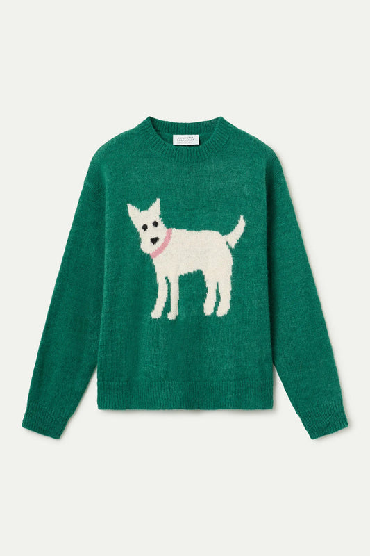 Compania Fantastica Jaquard Fabric Jumper with Schnauzer Dog Print