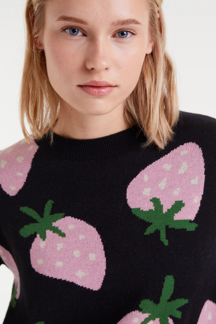 Compania Fantastica Jaquard Fabric Jumper in Morango