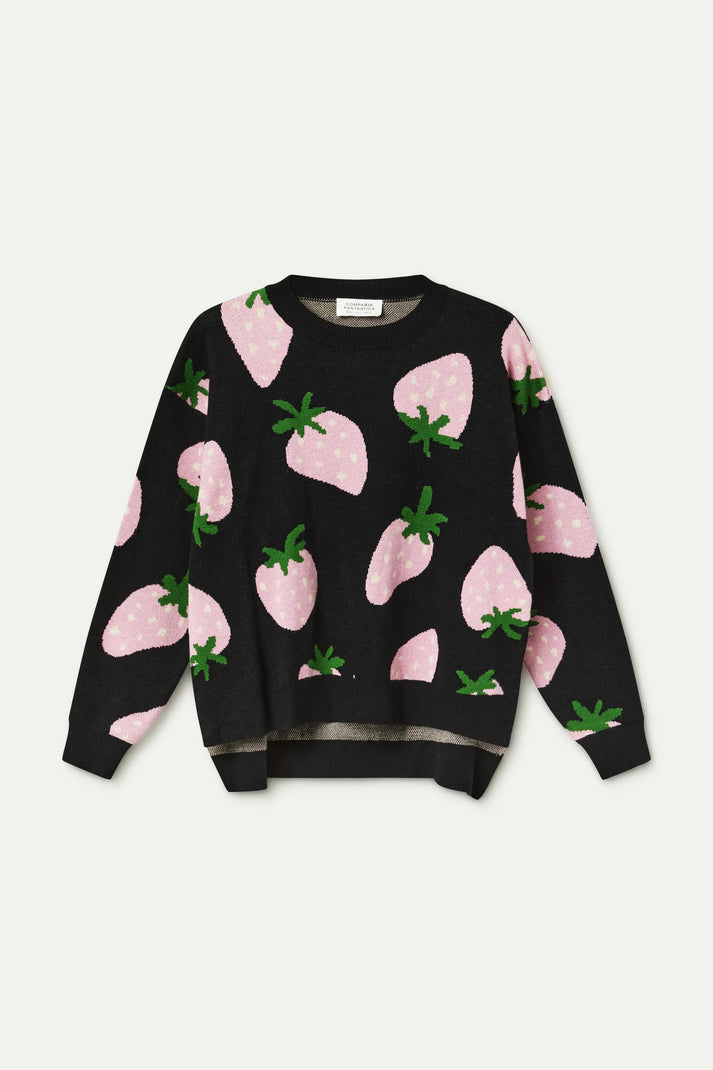 Compania Fantastica Jaquard Fabric Jumper in Morango