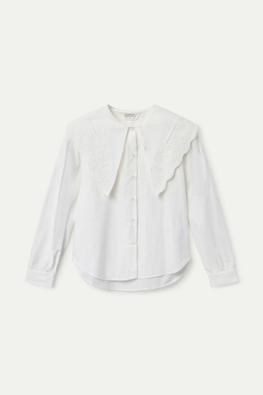 Compania Fantastica Cotton Poplin Fabric Shirt in White
