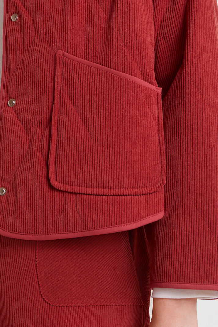 Compania Fantastica Courdroy Fabric Jacket in Rust