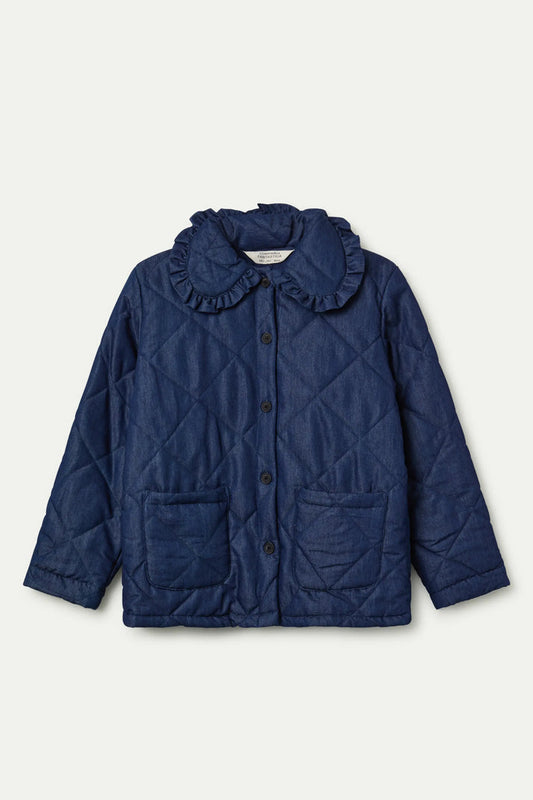 Compania Fantastica Chambray Fabric Jacket in Blue