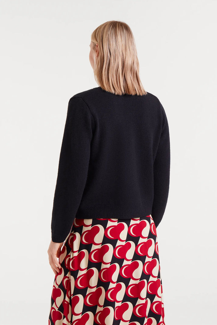 Compania Fantastica Jacquard Cardigan in Heart Attack