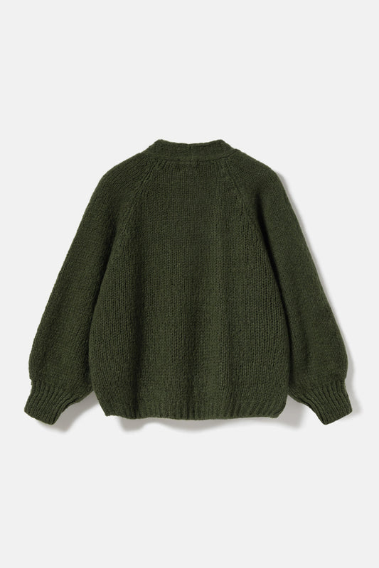 Noella Fora Knit Cardigan in Dark Army