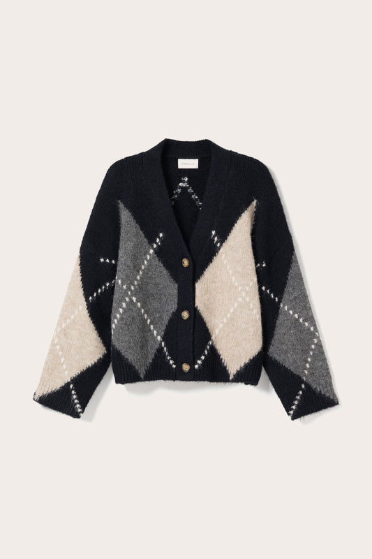 Noella Laiana Knit Cardigan in Navy Mix