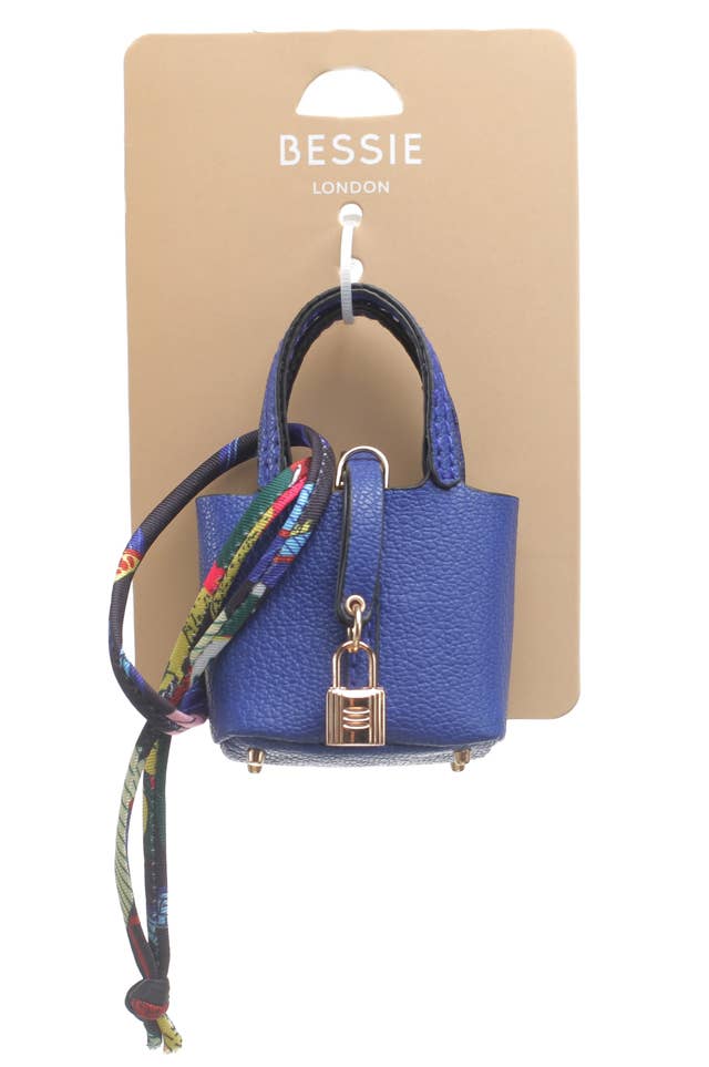 Tiny Bucket Bag Bag Charm in Black