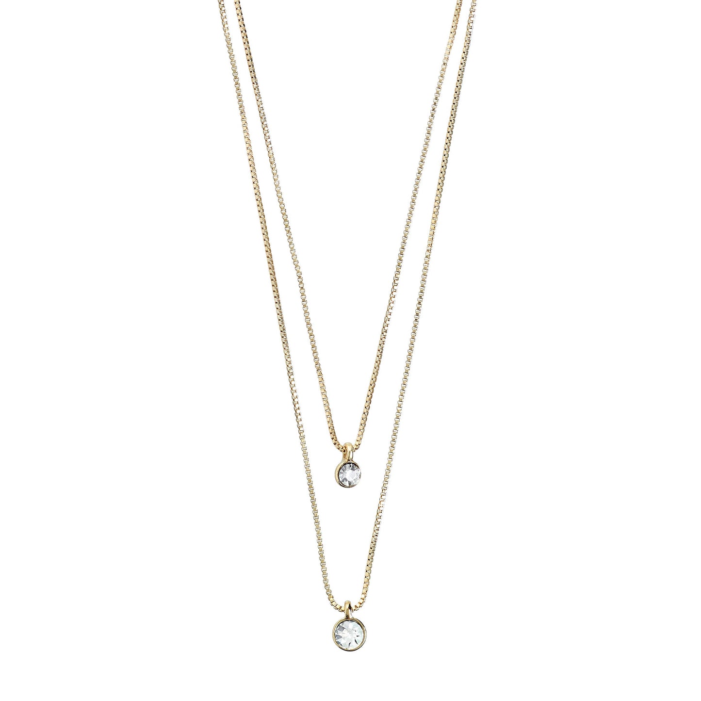 Pilgrim LUCIA 2-in-1 Crystal Necklace Gold-Plated