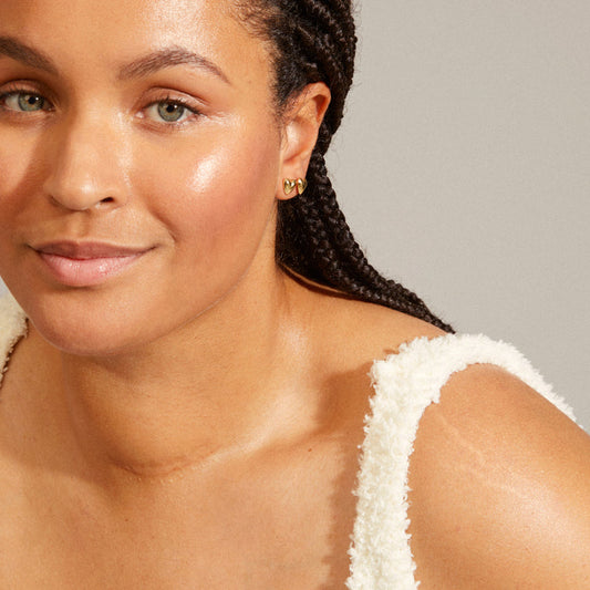 Pilgrim SOPHIA recycled heart earrings gold-plated