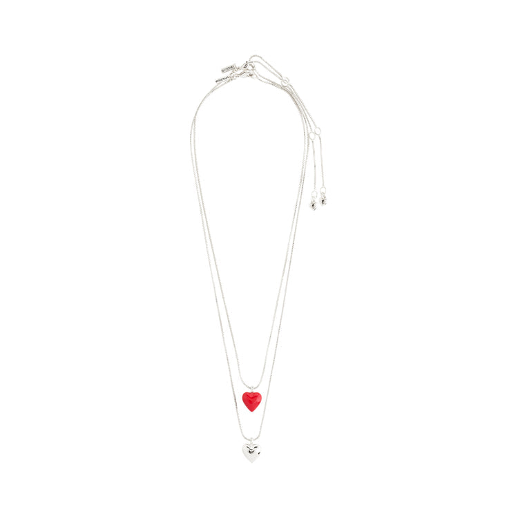 Pilgrim MAEVE necklace, 2-in-1 set, silver-plated