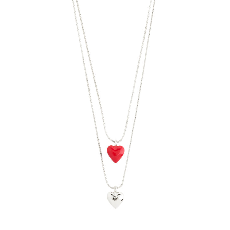 Pilgrim MAEVE necklace, 2-in-1 set, silver-plated