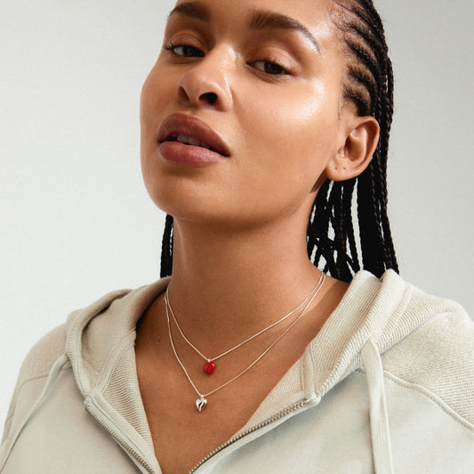 Pilgrim MAEVE necklace, 2-in-1 set, silver-plated