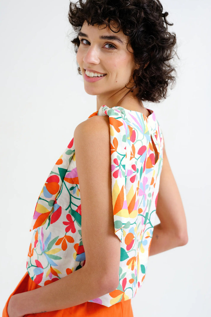 Compania Fantastica Cotton Vest with Lotto Print