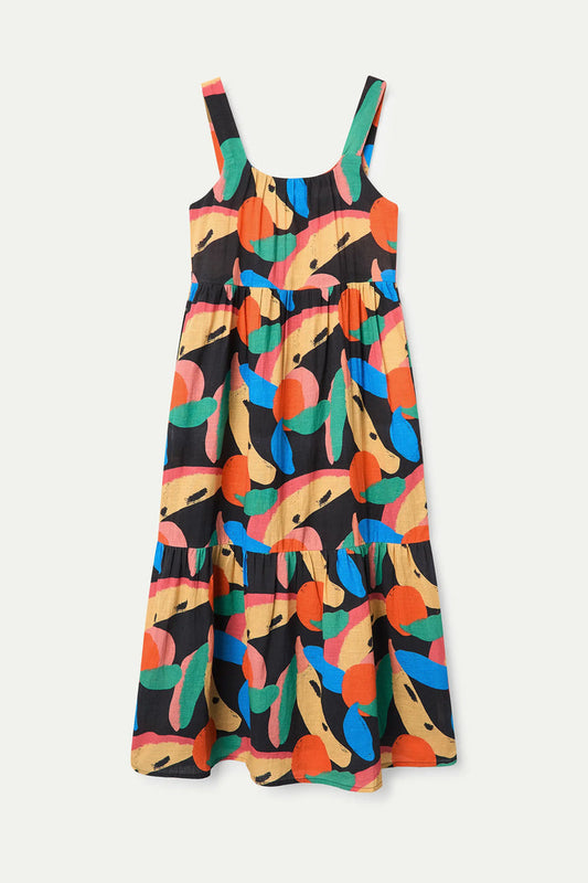 Compania Fantastica Long Dress with Tutti Frutti Big Print
