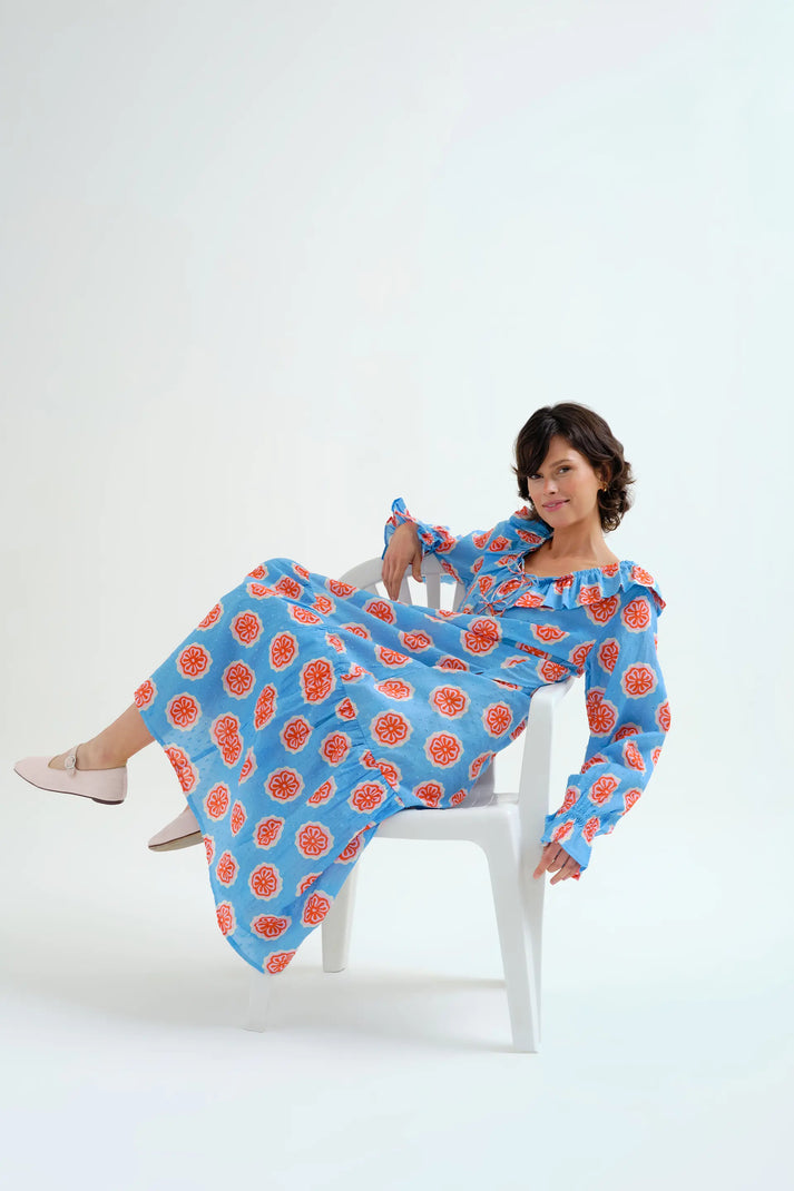 Compania Fantastica Red Bloom Flowers Dress