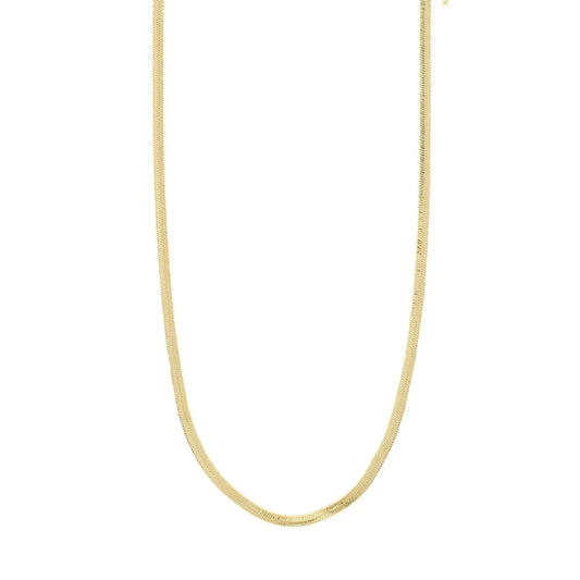 Pilgrim JOANNA recycled flat snake chain necklace gold-plated