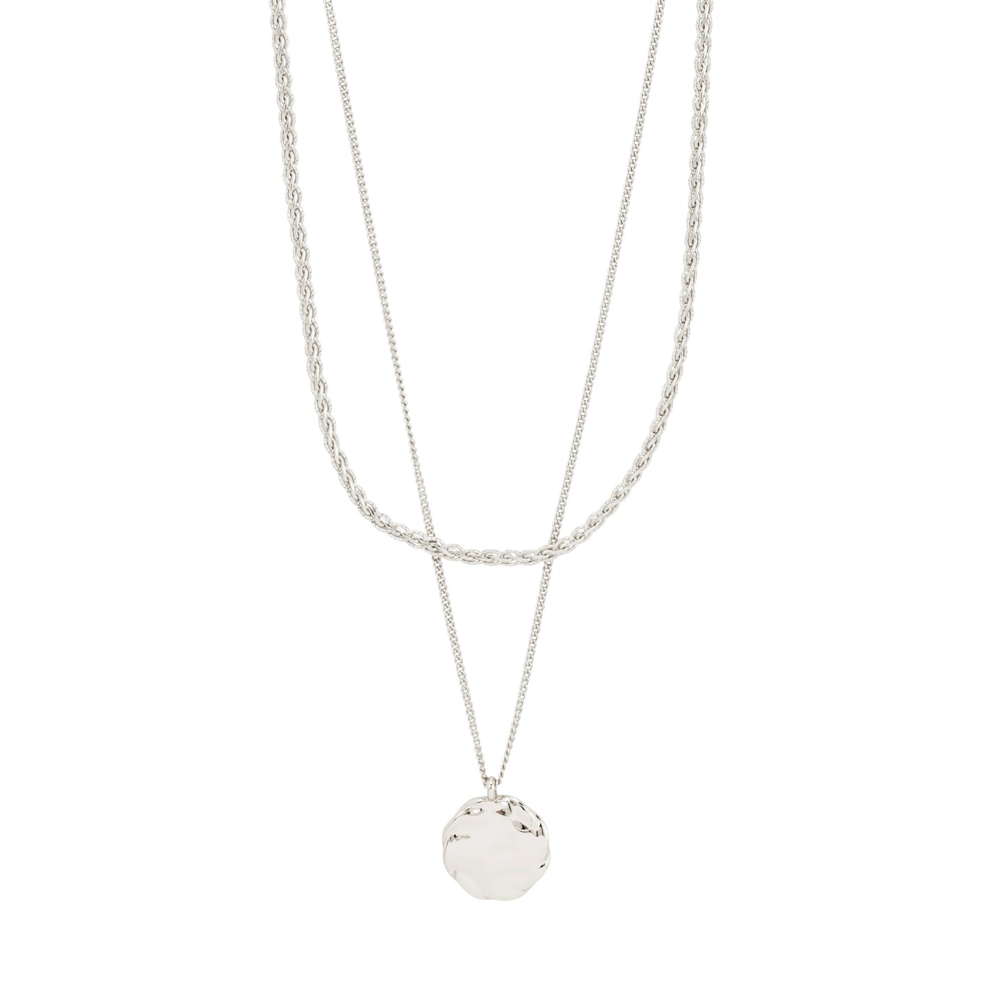Pilgrim DECLAN necklace 2-in-1 set, Silver