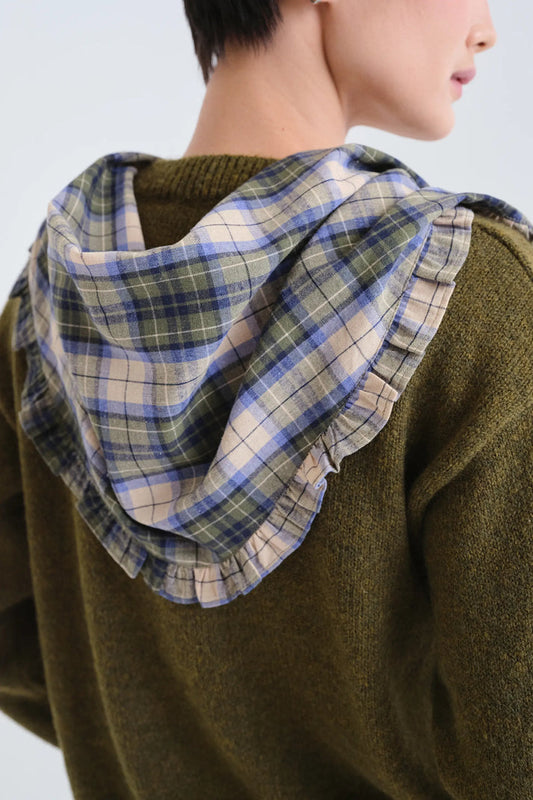 Compania Fantastica Scarf in Green Plaid