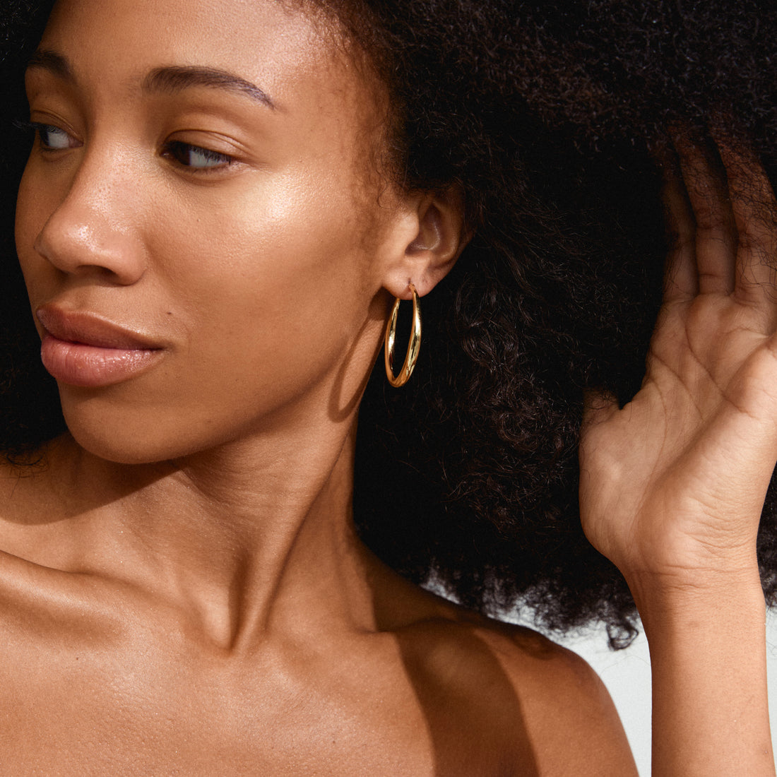 Pilgrim JORUN large hoop earrings gold-plated