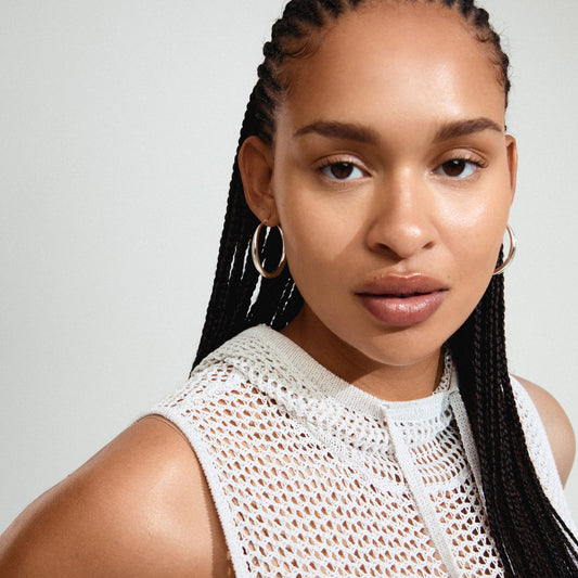 Pilgrim JORUN large hoop earrings silver-plated