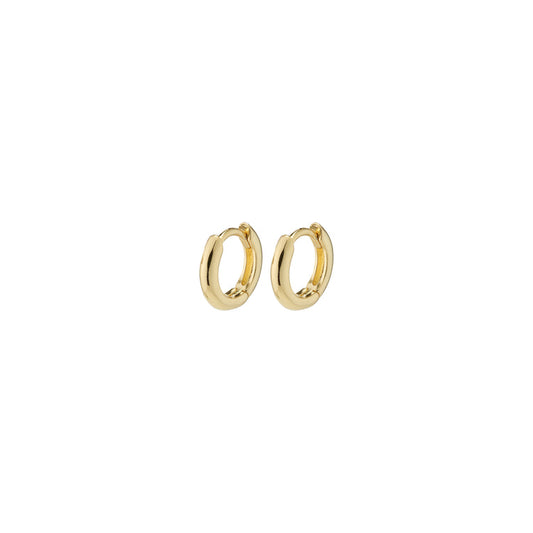 Pilgrim TYRA recycled chunky mini hoop earrings gold-plated