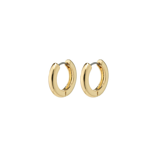 Pilgrim TYRA recycled chunky hoop earrings gold-plated