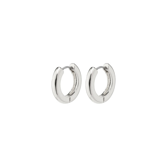 Pilgrim TYRA recycled chunky hoop earrings silver-plated