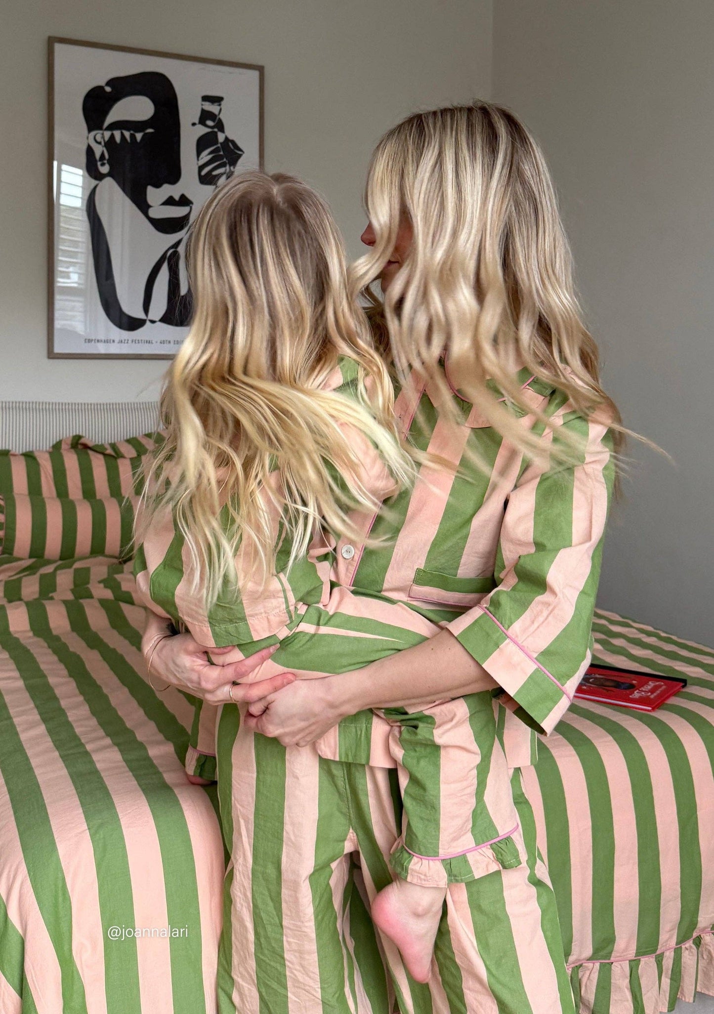 TBCo - Cotton Pyjamas in Green Stripe
