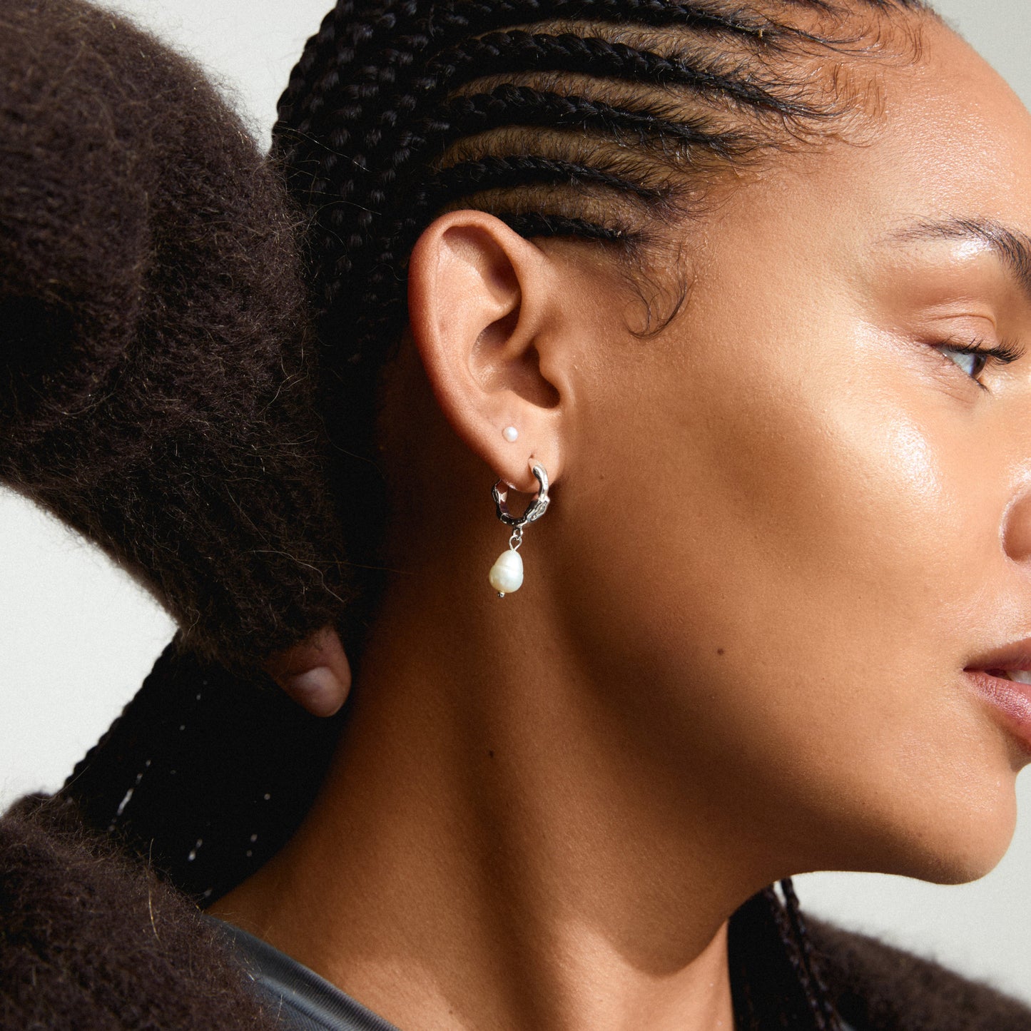 Pilgrim JONNE pearl earrings, 2-in-1 set, silver-plated