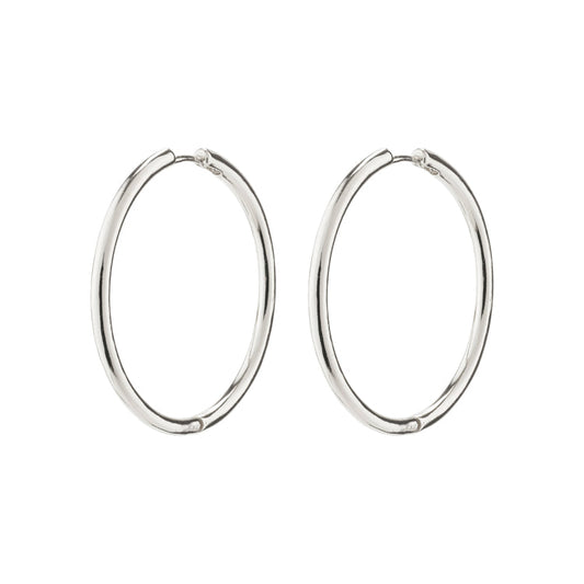 Pilgrim EANNA recycled maxi hoops silver-plated