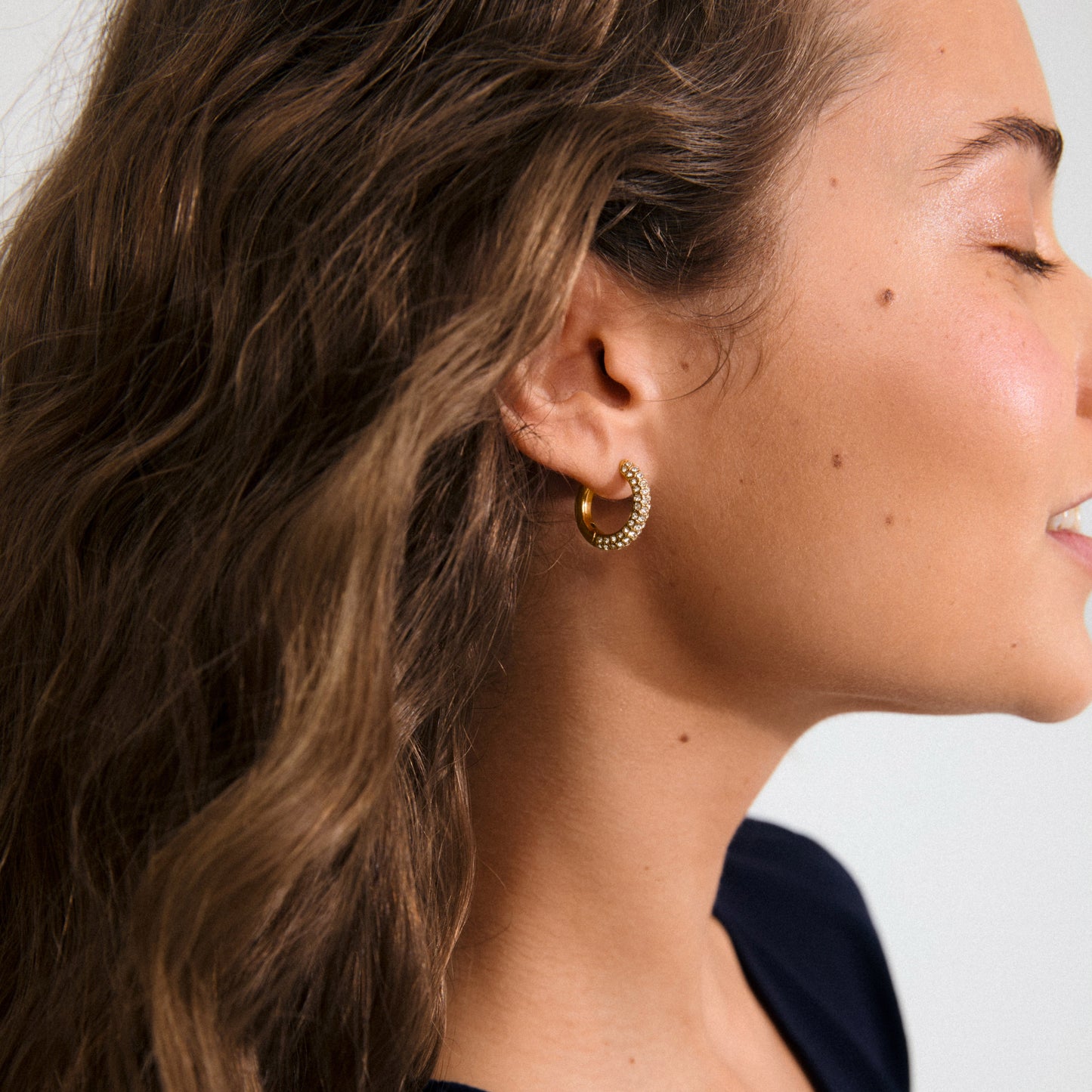 Pilgrim TATUM medium hoops gold-plated