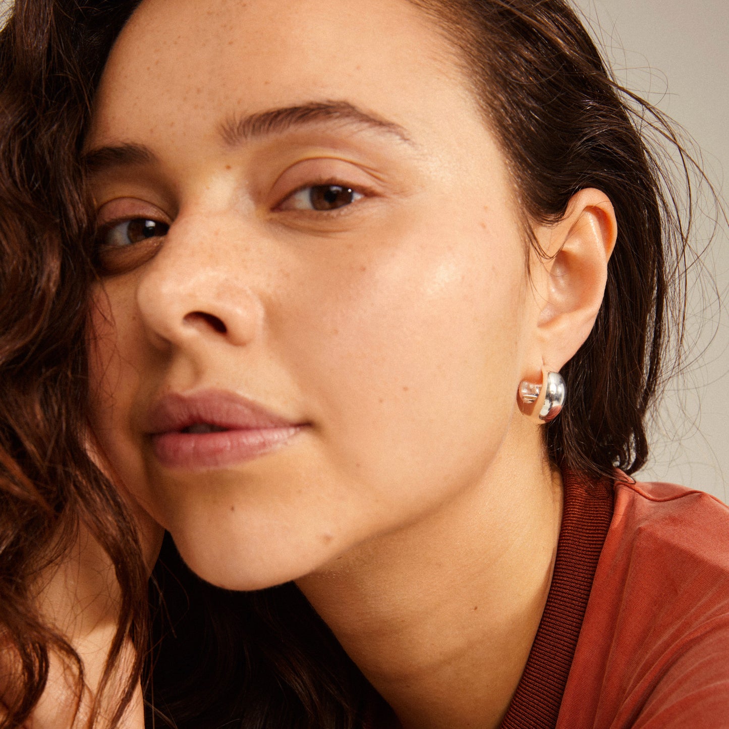 Pilgrim IOANNA chunky hoops silver-plated