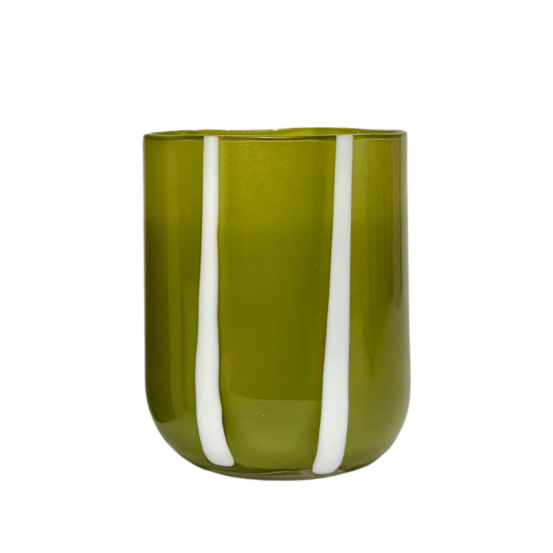 Maegan Atina Glassware - Olive & White