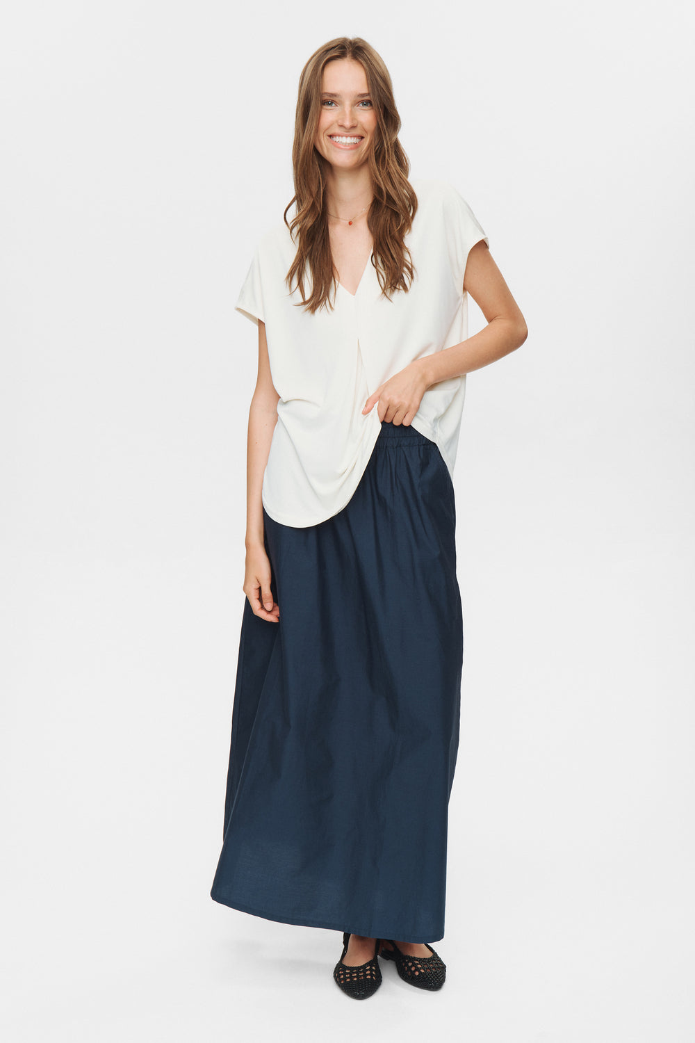 Numph Tilia Blouse in Pristine