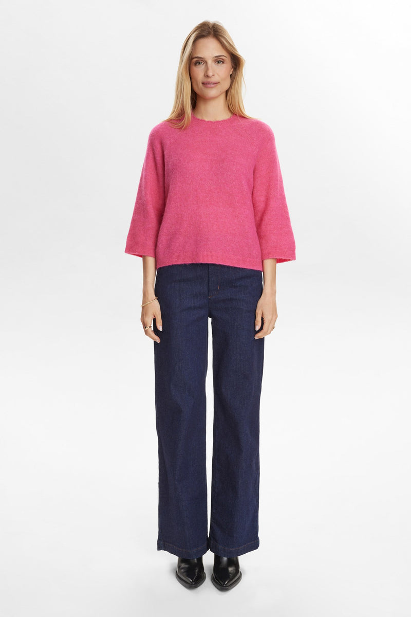 Numph Nurietta Selma Pullover in Fandango Pink