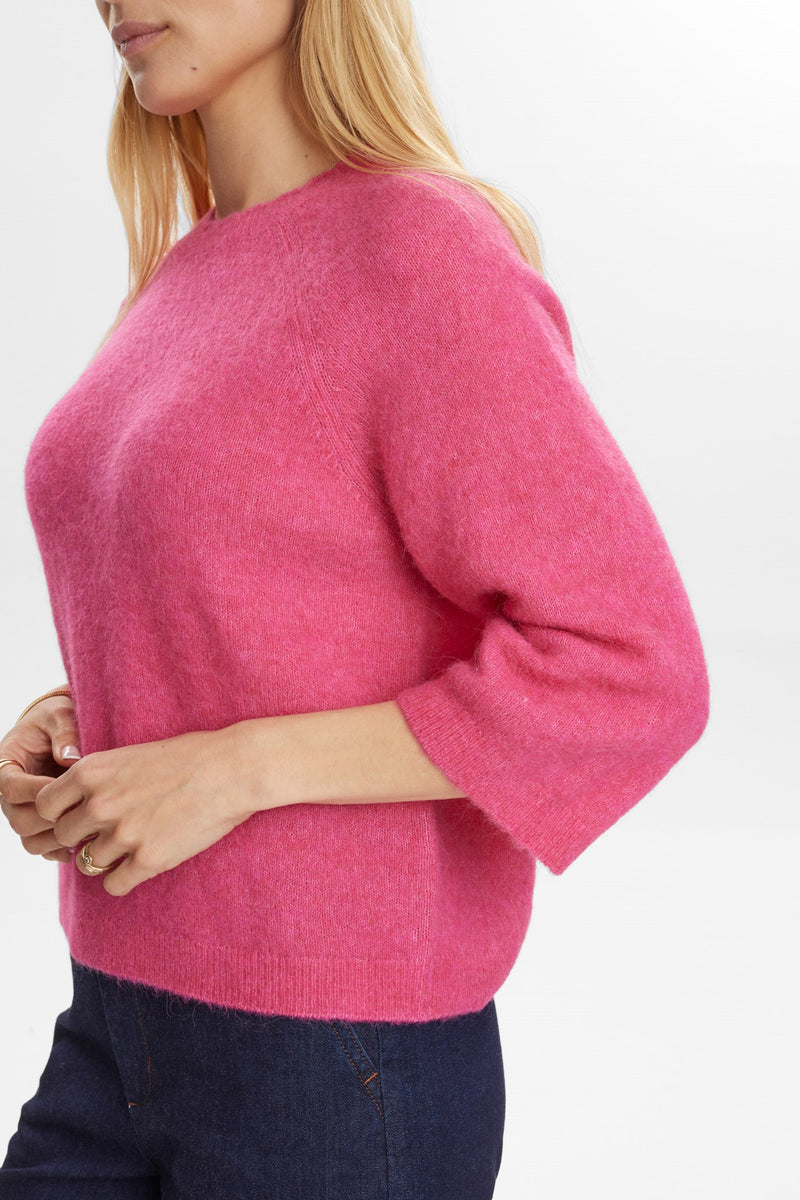 Numph Nurietta Selma Pullover in Fandango Pink