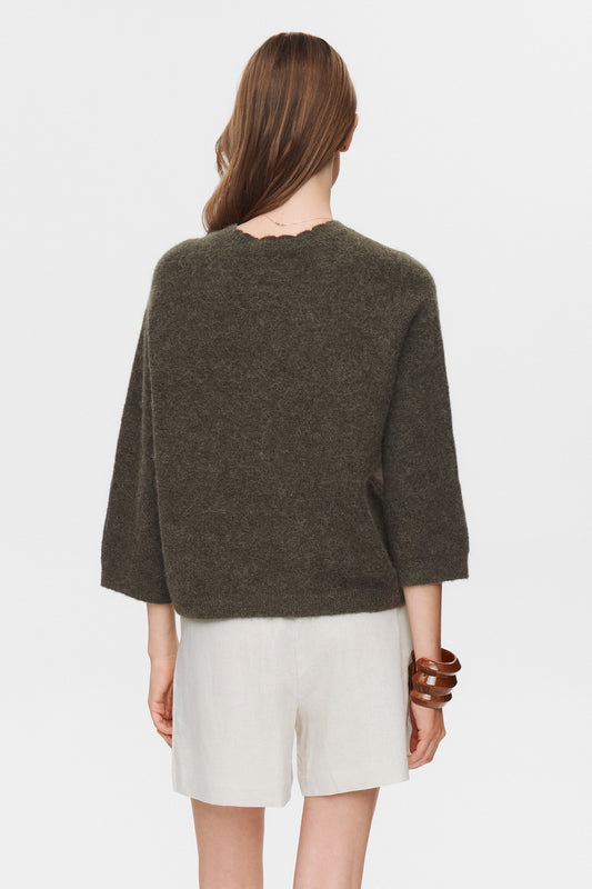 Numph Nurietta Selma Pullover in Grape Leaf