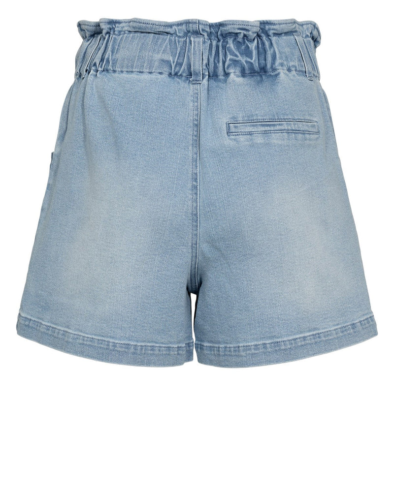 Numph Lulu Denim Shorts in Light Blue Denim